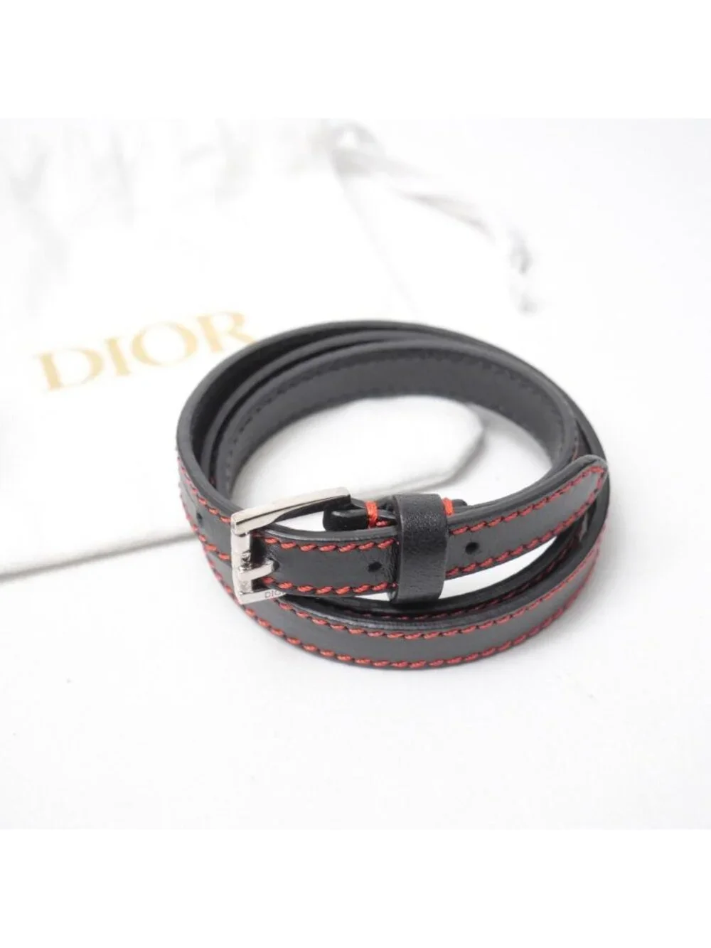 Dior Homme Bracelet Leather Black